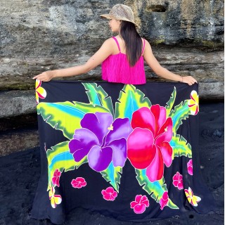 New design rayon sarongs pareo hand painted originally made in bali hight quality